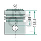 Kolben mit Übermaß 96,5 mm für Fahr, Güldner u. Kramer