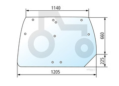Heckscheibe oben für Deutz Agrotron Traktoren MK3 + TTV 