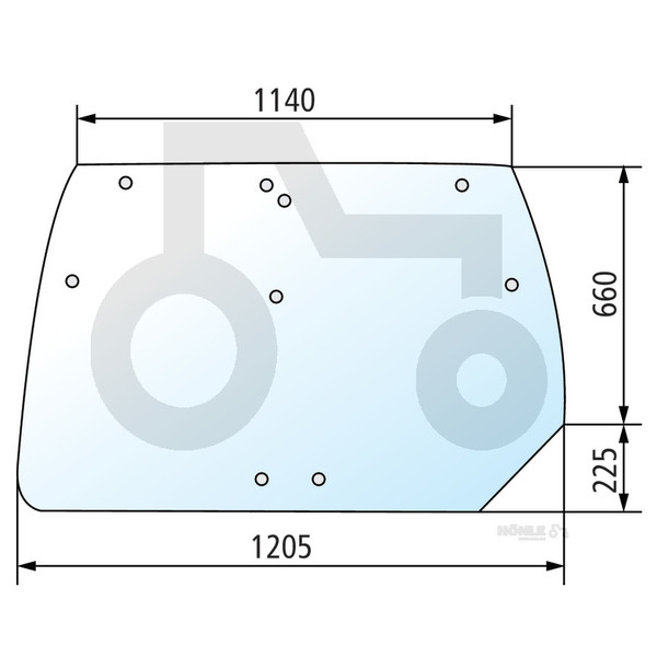 Heckscheibe oben für Deutz Agrotron Traktoren MK3 + TTV 
